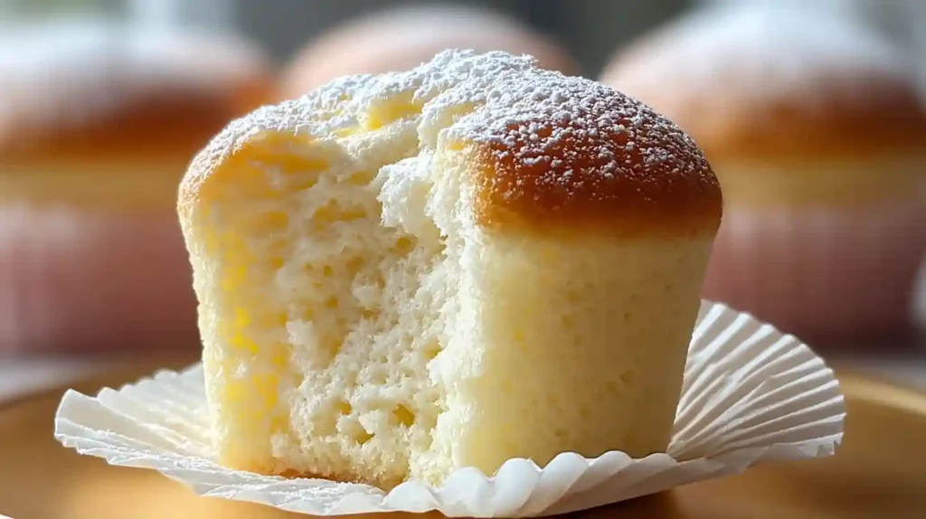 Fluffy Japanese Cotton Cheesecake Cupcakes